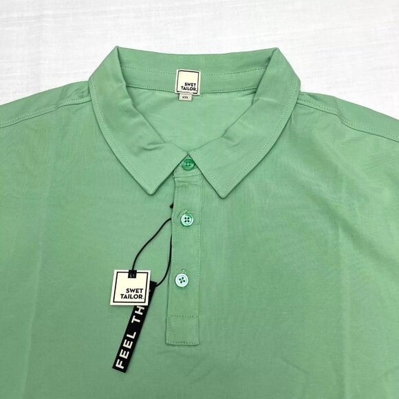 Swet Tailor Men's All in Polo Pistachio Green Shirt Size XXL NWT - Picture 3 of 3